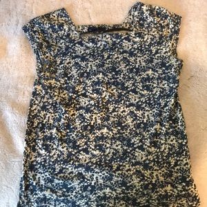 GAP Kids Flowery Girls Square Neck Top